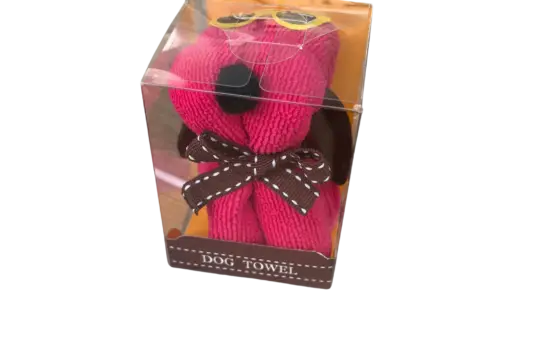 Toalla Con Forma De Perro Rosa